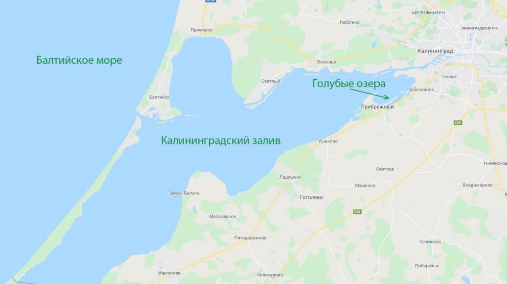 Карта Калининградского залива